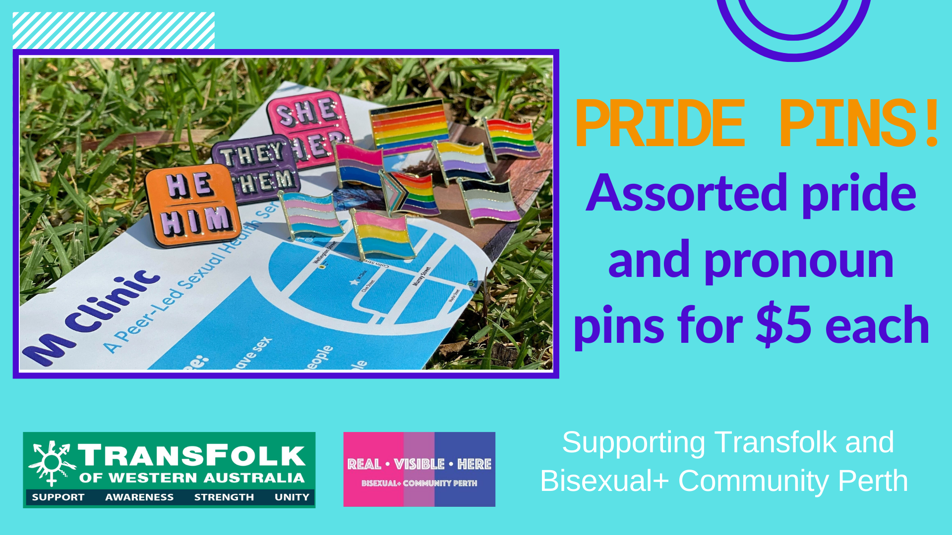 assorted pride pins