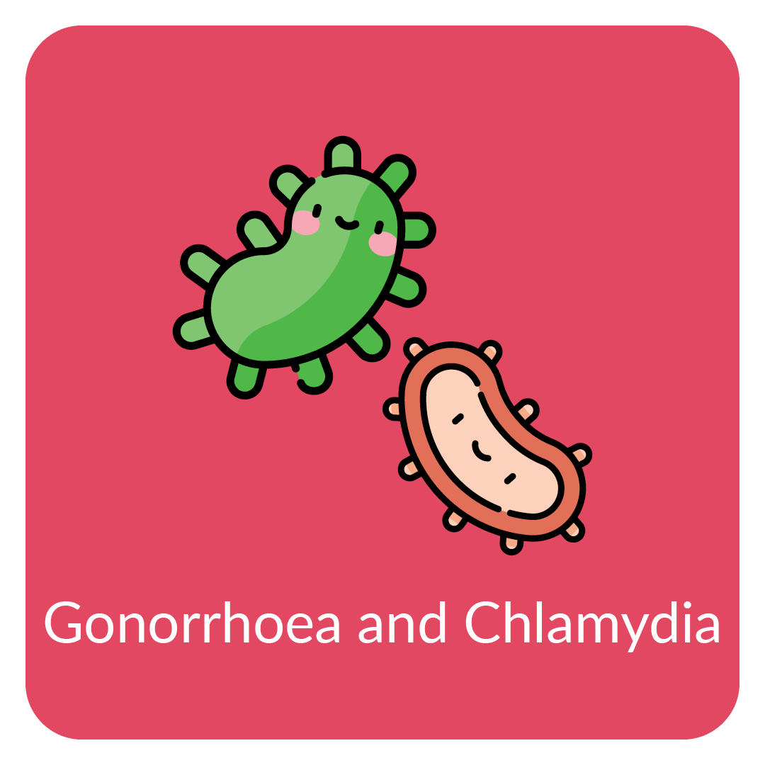 Gonorrhoea and Chlamydia (cartoon image)